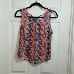 👜Sale 3 for $15 Sheer feather print tank top